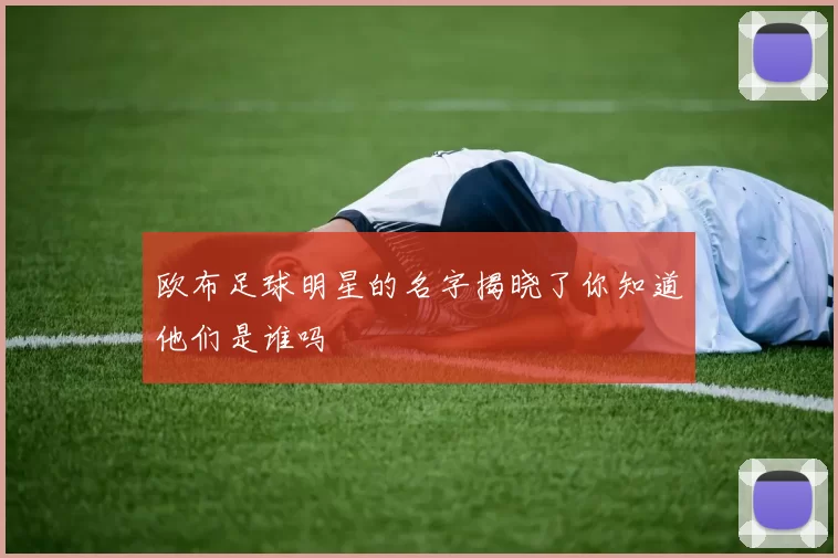 欧布足球明星的名字揭晓了你知道他们是谁吗